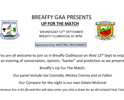 breaffy gaa up forthe match